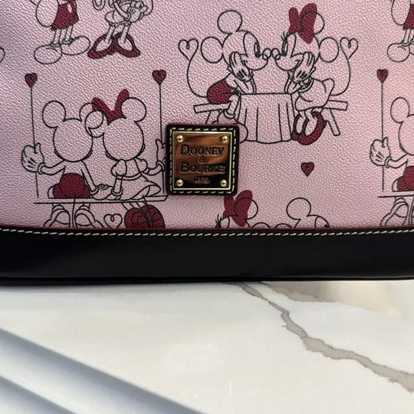Dooney and Burke Disney Micky & Minnie Satchel, like new. FREE GIFT W/ purchase - Picture 4 of 14